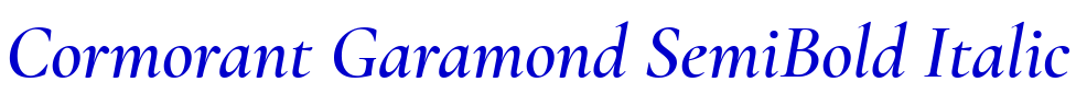 Cormorant Garamond SemiBold Italic 字体